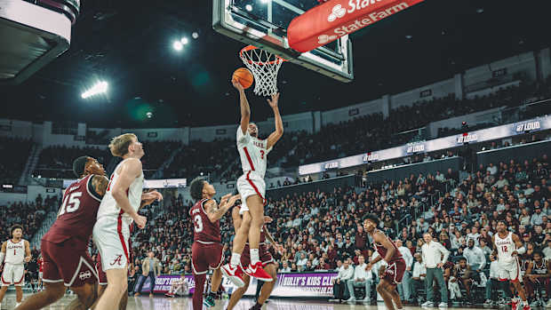 Alabama guard Rylen Griffen vs. Mississippi State men's basketball